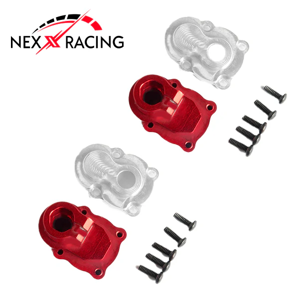 Nexx Racing Rear Housing Alu 7075 T6 For FMS FCX24 Max Smasher & Power Wagon (Red) - Image 4