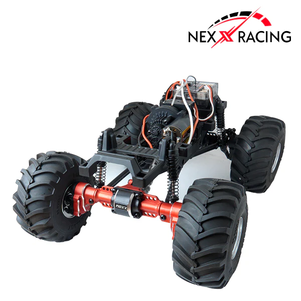 Nexx Racing Rear Housing Alu 7075 T6 For FMS FCX24 Max Smasher & Power Wagon (Without Outer Cover) (Red) - Image 2