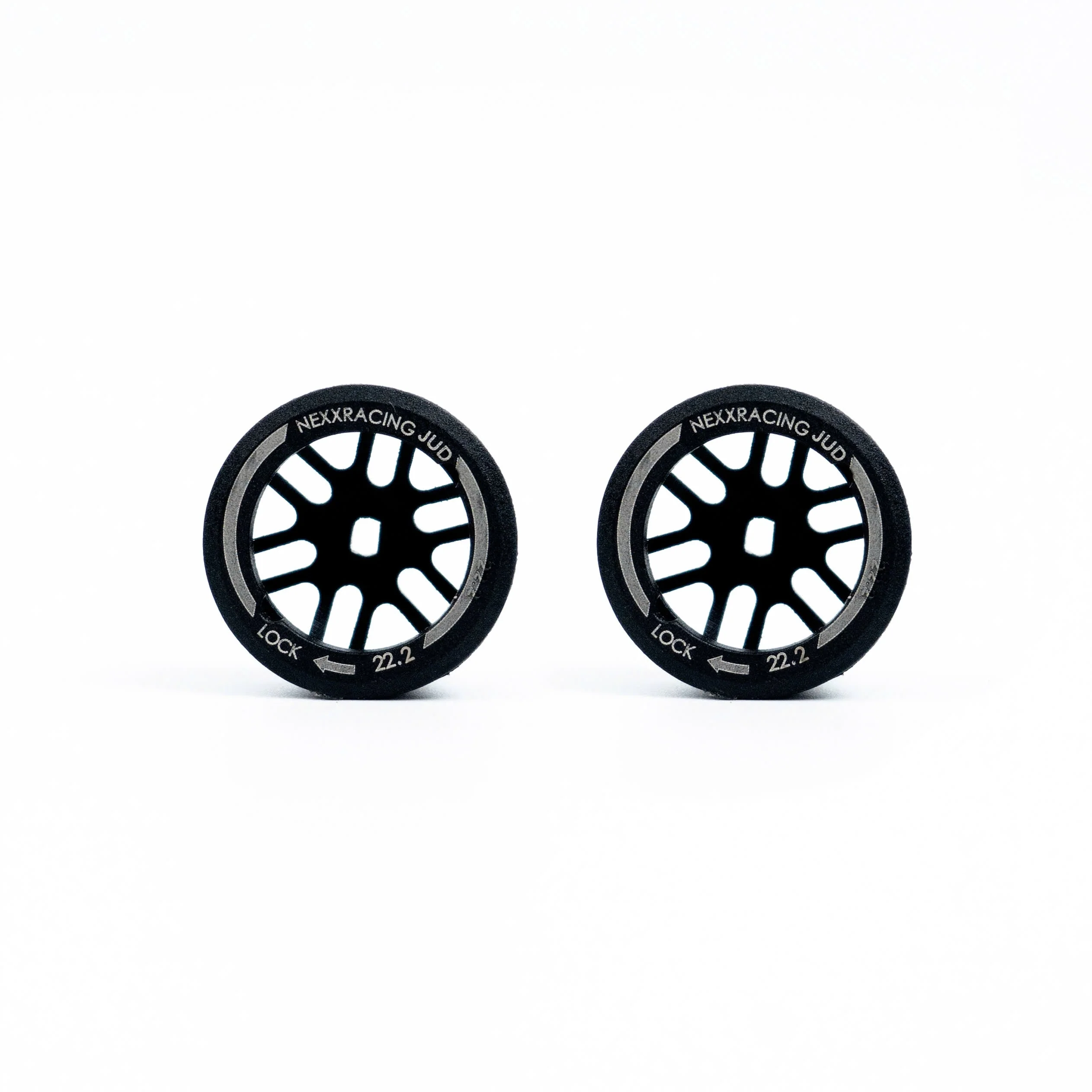 NXUSA-EVOAWD-F Nexx Racing “JUD” threaded carbon-fiber reinforced EVO AWD Flanged Front Wheels (2) pcs for Mini-Z - F8.5 OFFSET +1 - Image 3