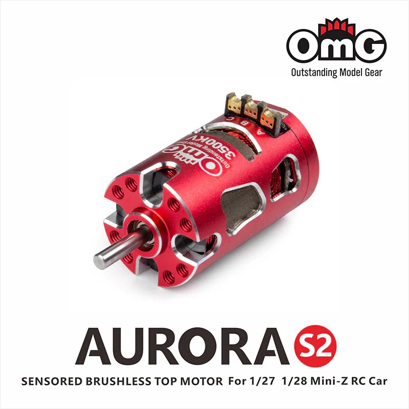 OMG AURORA 3500 KV Series Sensored Brushless Top Motor for 1/24 1/27 (Red) - Image 4