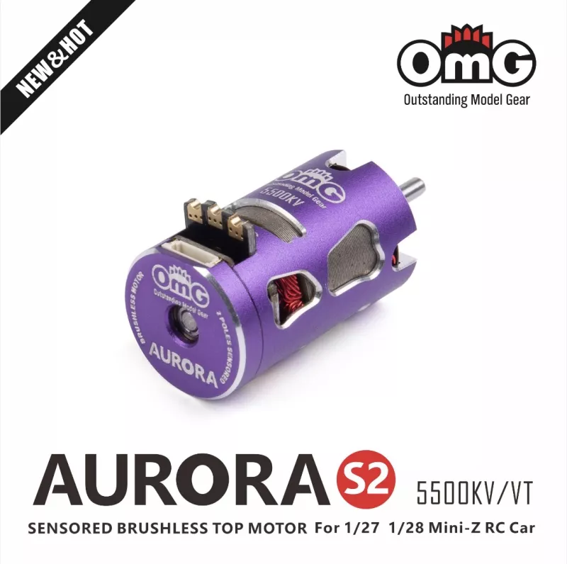 OMG AURORA 5500KV Series Sensored Brushless Top Motor for 1/24 1/27 (Violet) - Image 2
