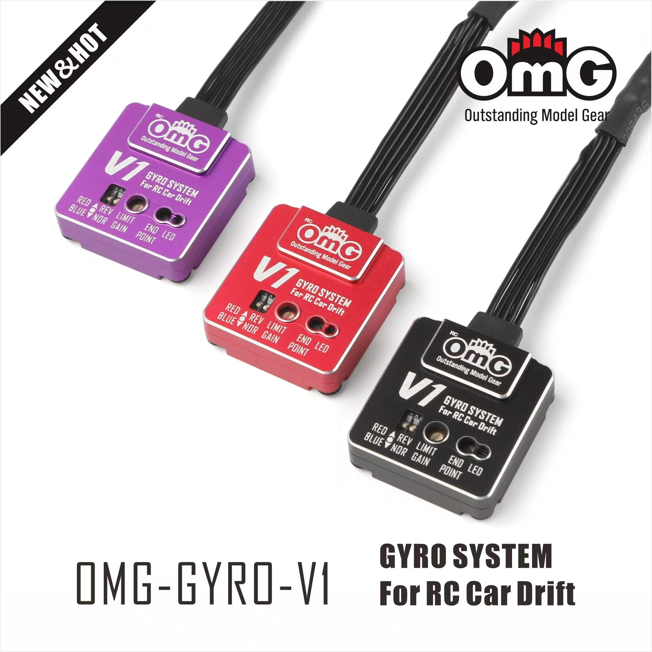 OMG-GYRO-V1 Dual System Gyro for RC Car - Red - Image 2