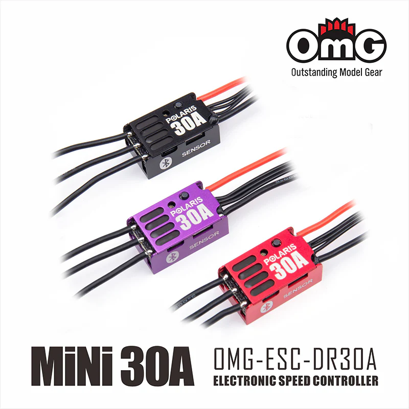 OMG POLARIS DR-30A Sensored Brushless ESC with Build-in (Black) - Image 3