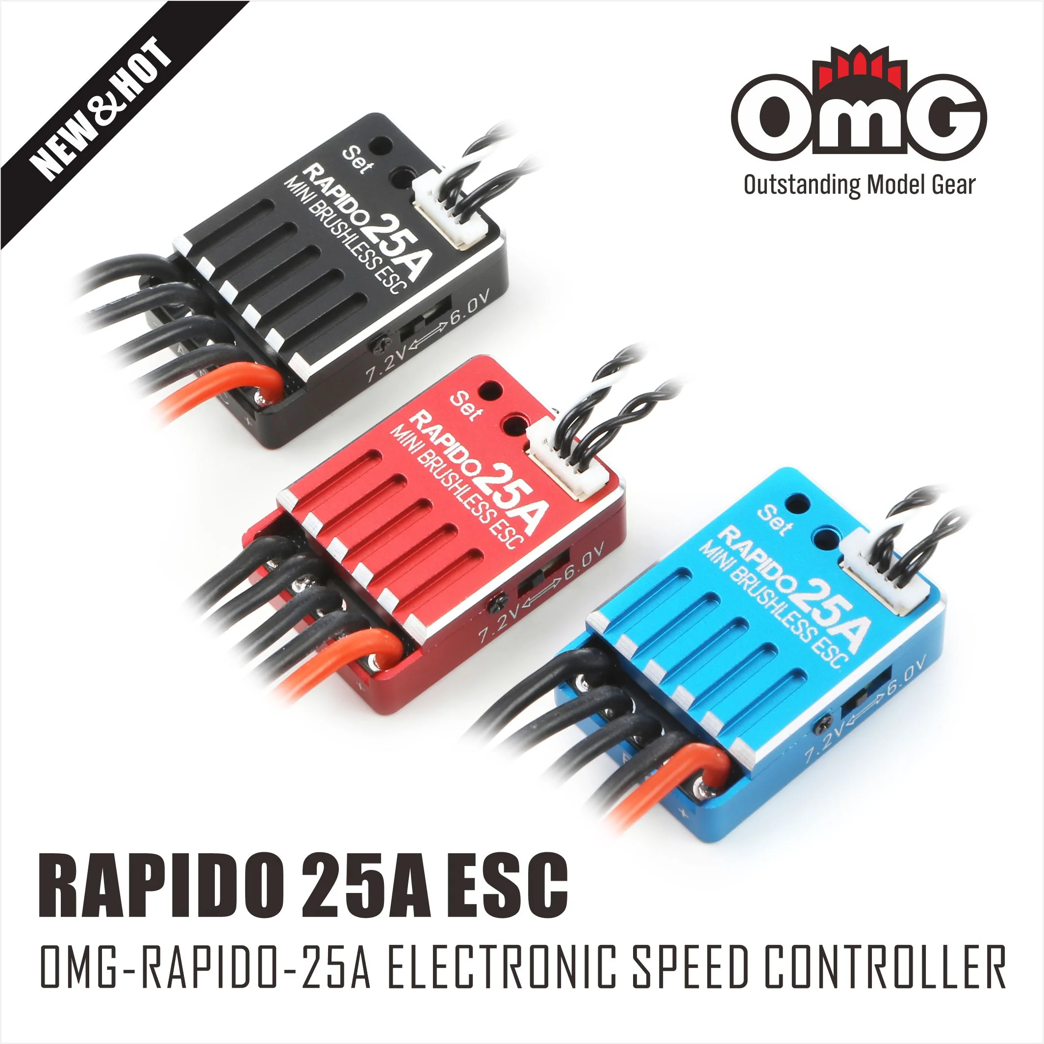 OMG RAPIDO 25A Sensorless Brushless ESC - Blue - Image 2