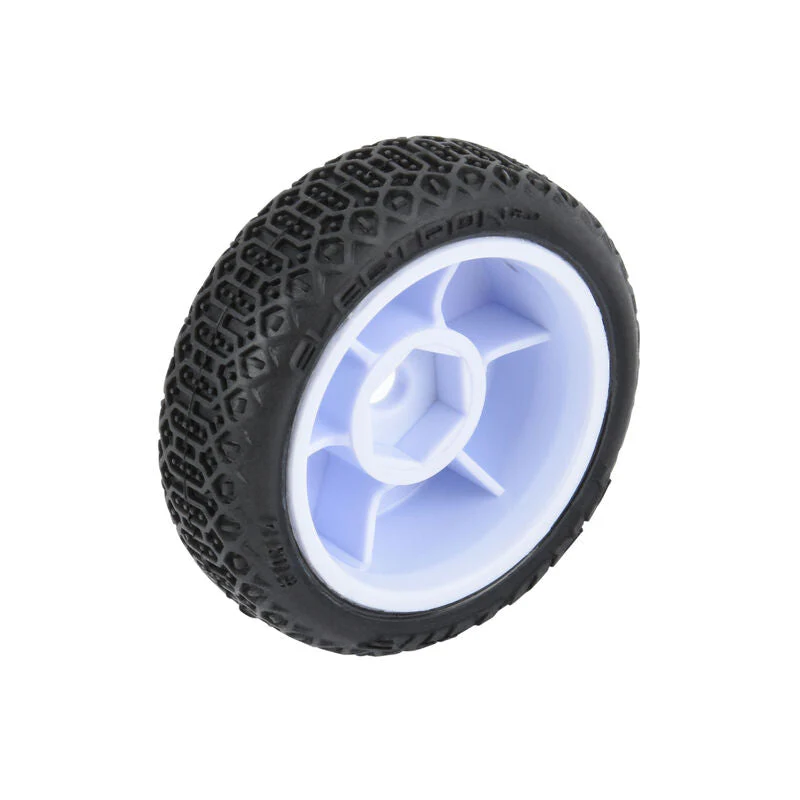 Pro-Line 1/24 Electron 2.0 Buggy F/R Tires Mounted 7mm White (4): Micro-B - Image 3