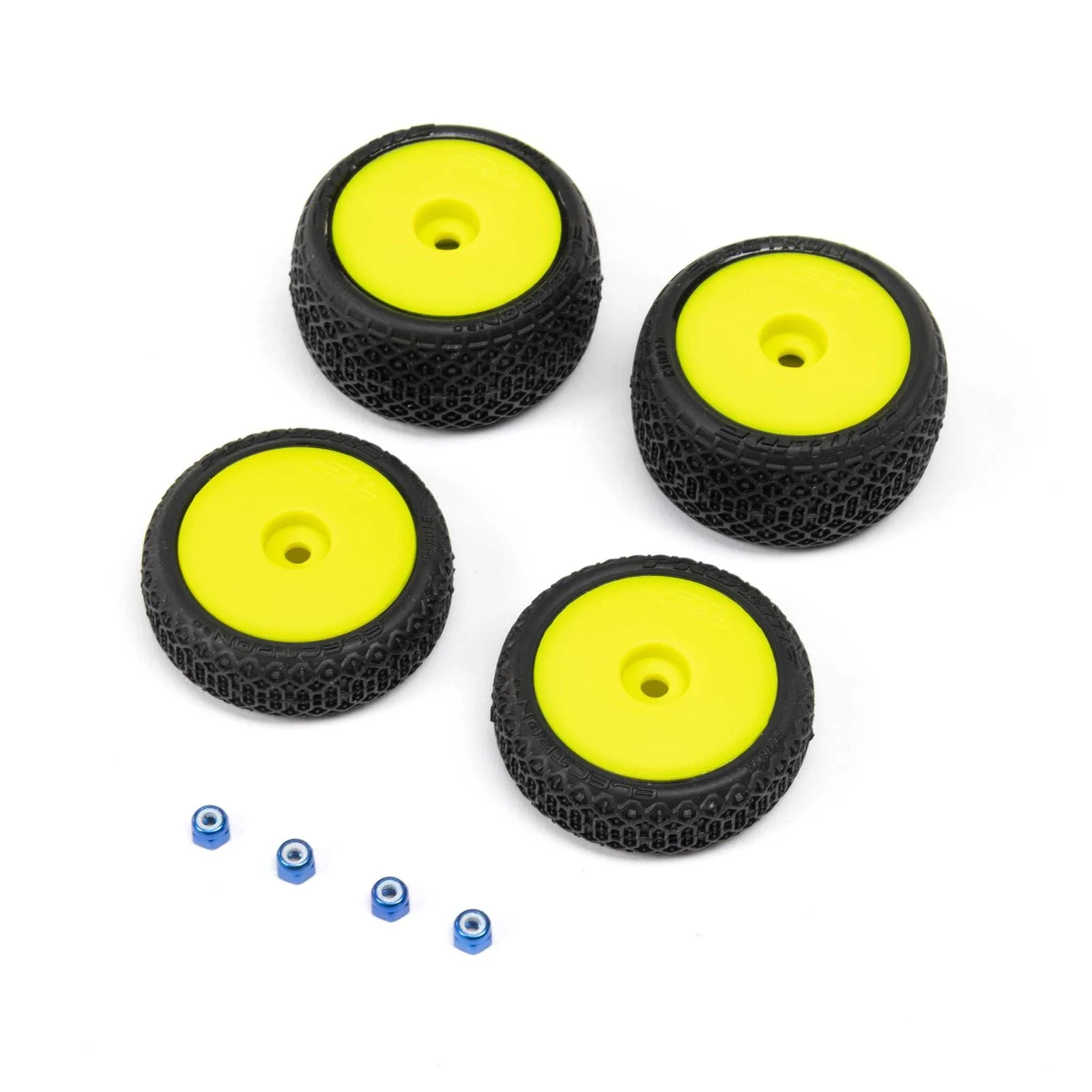 Pro-Line 1/24 Electron 2.0 Buggy F/R Tires Mounted 7mm Yellow (4): Micro-B - Image 8