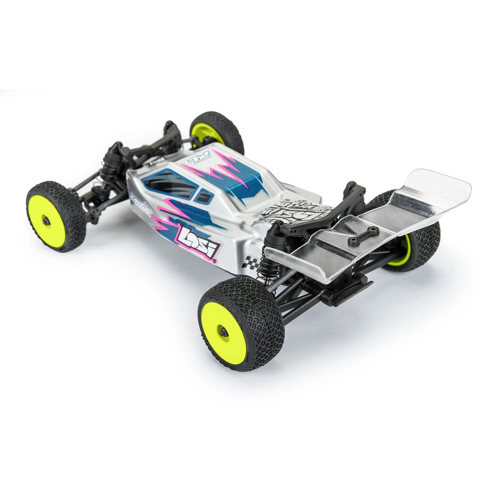 Pro-Line 1/24 Electron 2.0 Buggy F/R Tires Mounted 7mm Yellow (4): Micro-B - Image 9