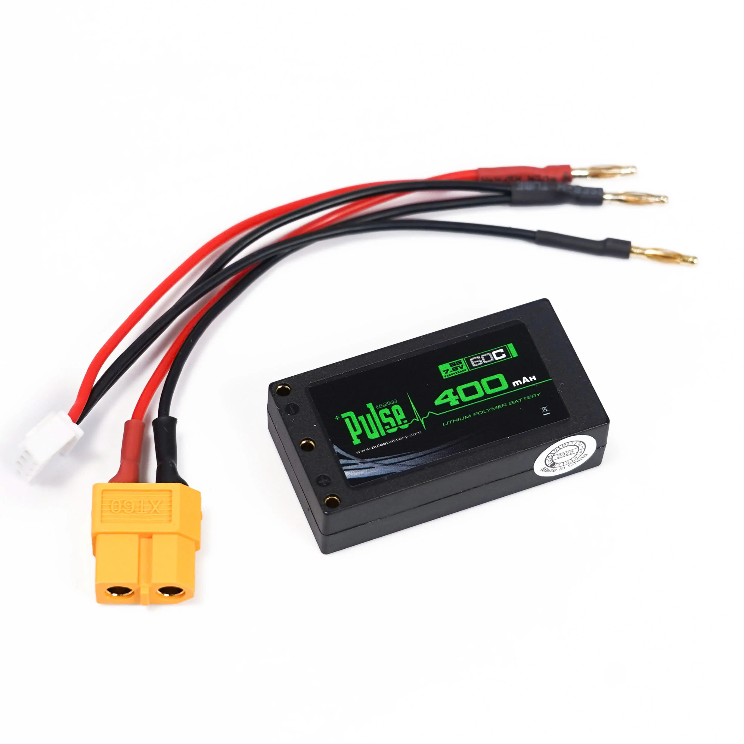 PULSE 400mah 2S 7.6V 60C LiHV Hardcase Battery with XT-60 Plug - Image 3