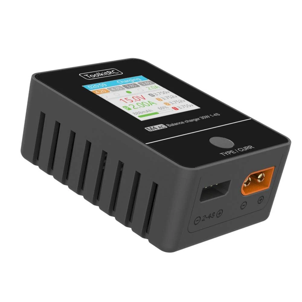 ToolkitRC M4AC 30W (XT60) LiPO LiFE LiHV Compact AC Charger