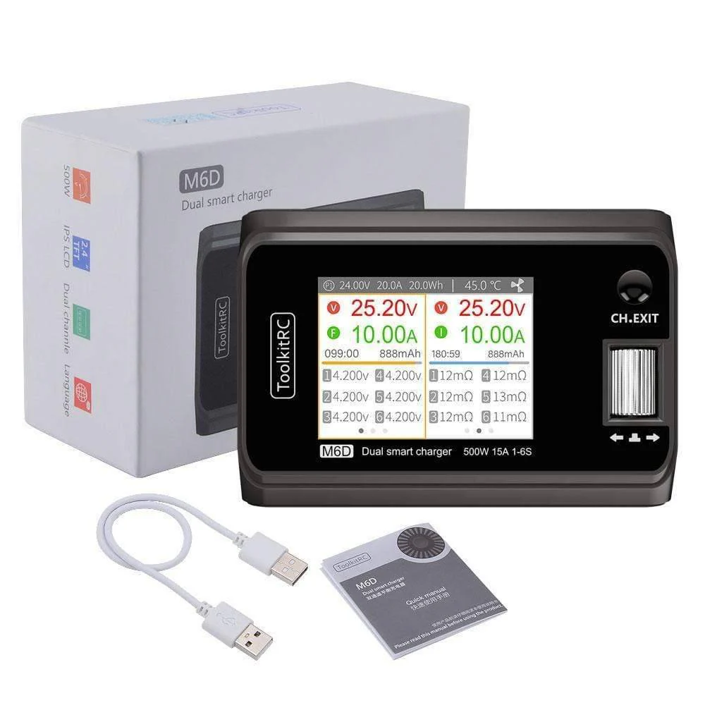 ToolkitRC M6D 500W 15A DC Dual Channel MINI Smart Charger Discharger - Image 3
