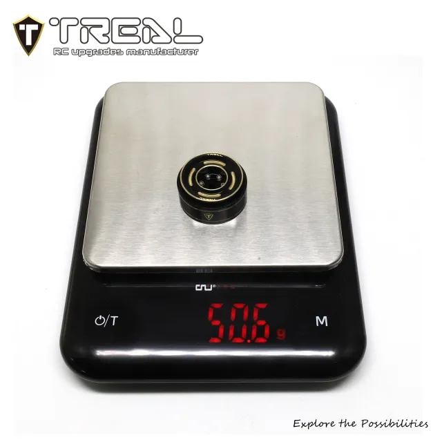 TREAL 1.0 Beadlock Wheels Brass Crawler Wheel Rims Weight (4P) Hubs Removable for SCX24 AX24 FCX24 TRX4M 1/24 1/18 RC Crawler, 50g/pc (Type C) - Image 4
