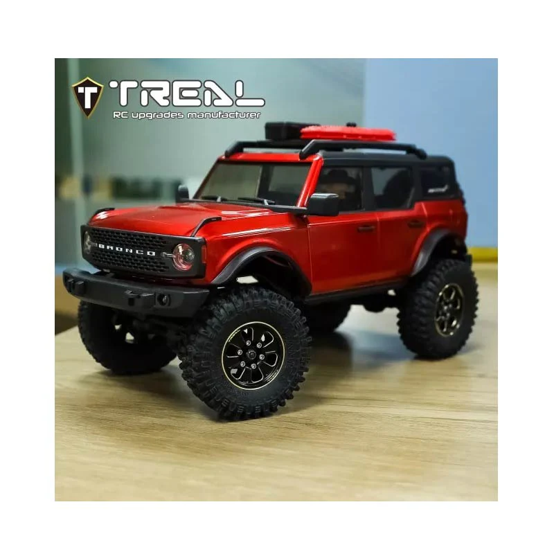 Treal 1.0" Brass Beadlock Wheels Rims (4pcs) Black For 1/24 Scale Crawler Axial SCX24 - Type B - Image 3