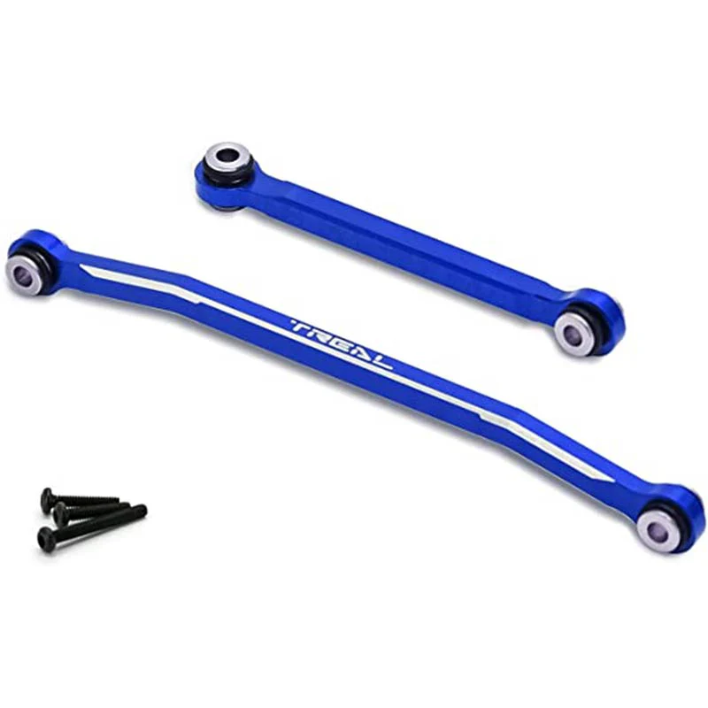 Treal Alu 7075 Steering Links Steering Rod Tie Linkages Set For FMS FCX24 (Blue)