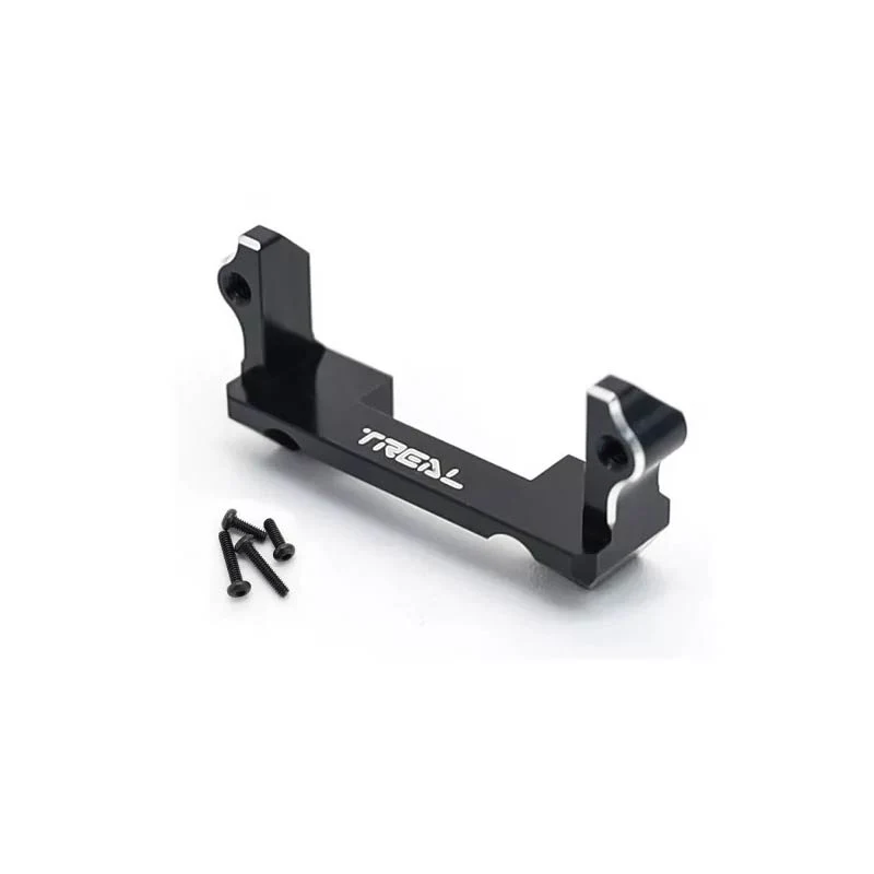 Treal Alu 7075 Steering Servo Mount For FMS FCX24 Power Wagon Mud Racer 1:24 (Black) - Image 2