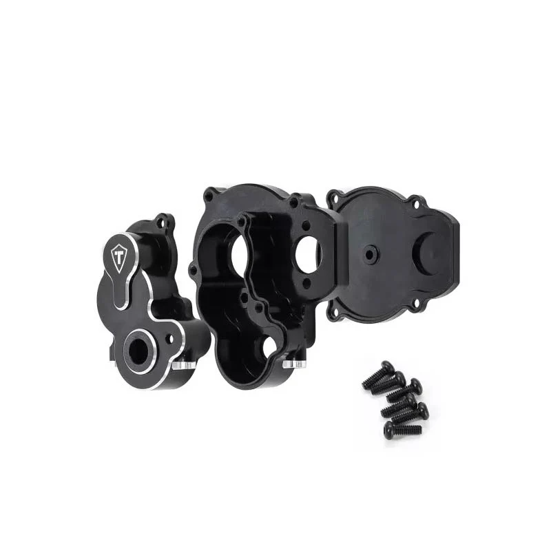 Treal Alu 7075 Transmission Gear Box Assembly Set For FMS FCX24 Power Wagon (Black) - Image 2