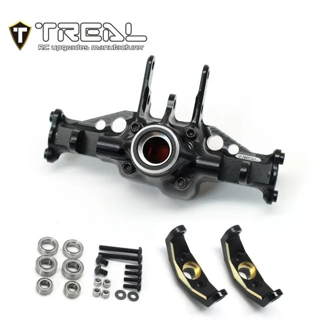 TREAL Aluminum 7075 Front Axle Housing w Brass C hubs Upgrades for 1/18 TRX-4M Defender Bronco - Image 3