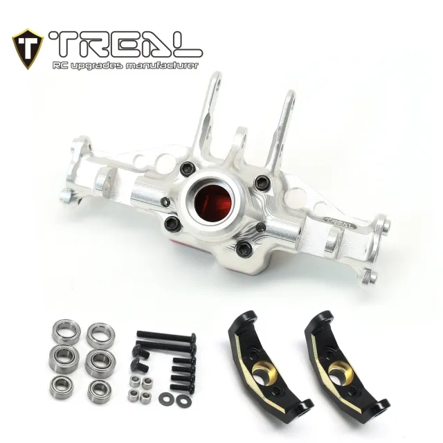 TREAL Aluminum 7075 Front Axle Housing w Brass C hubs Upgrades for 1/18 TRX-4M Defender Bronco - Image 5