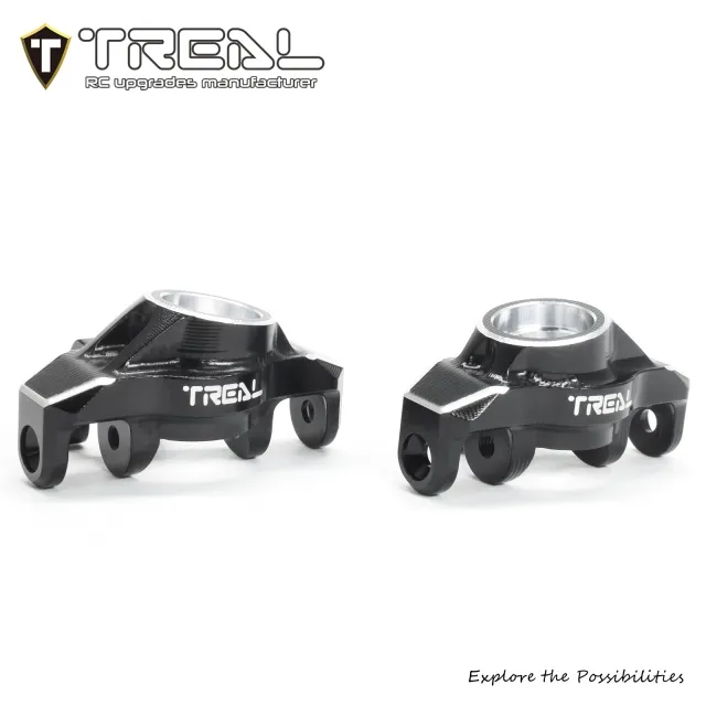 TREAL Aluminum 7075 Front Hubs Set Steering Blocks CNC Machined Upgrades for Arrma 1/18 GRANITE GROM - BLACK - Image 3