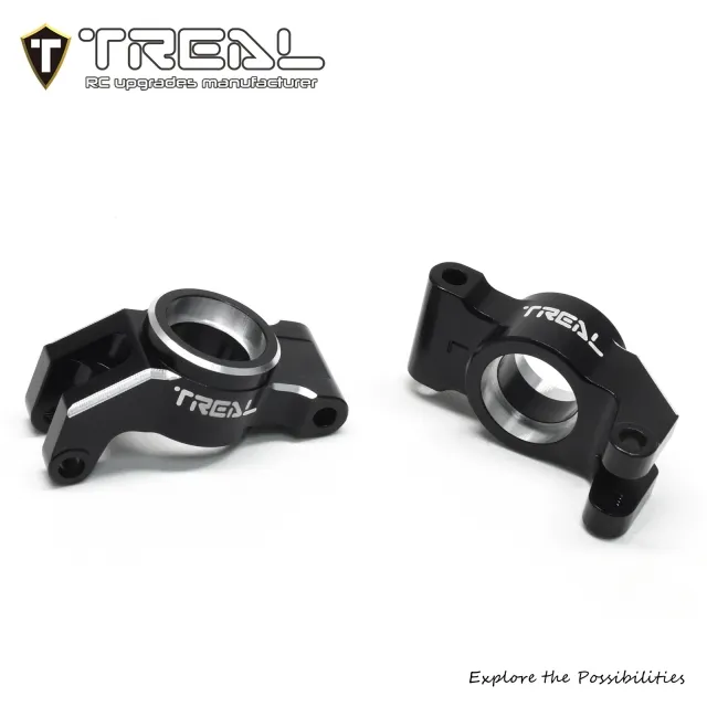 TREAL Aluminum 7075 Rear Hubs Carrier Set CNC Machined Upgrades for Arrma 1/18 GRANITE GROM - BLACK - Image 2