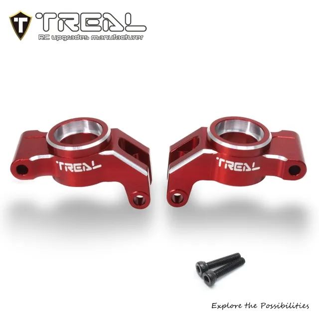 TREAL Aluminum 7075 Rear Hubs Carrier Set CNC Machined Upgrades for Arrma 1/18 GRANITE GROM - RED - Image 2