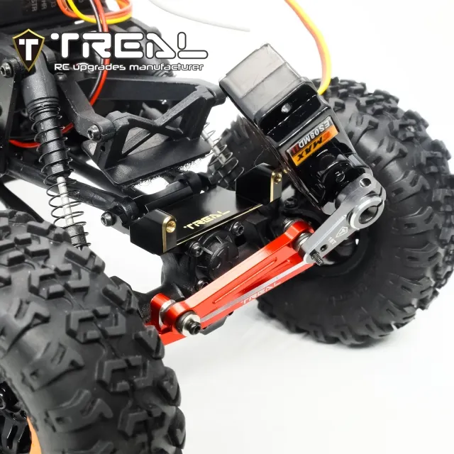 TREAL AX24 Brass Servo Mount Compatible with EMAX Servo for 1/24 Axial AX24 XC-1 4WS Crawler - Image 3