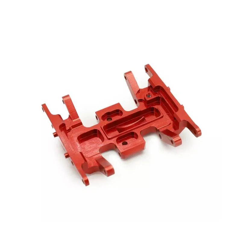 Treal Axial SCX24 Aluminum 7075 Skid Plate (Red) - Image 3