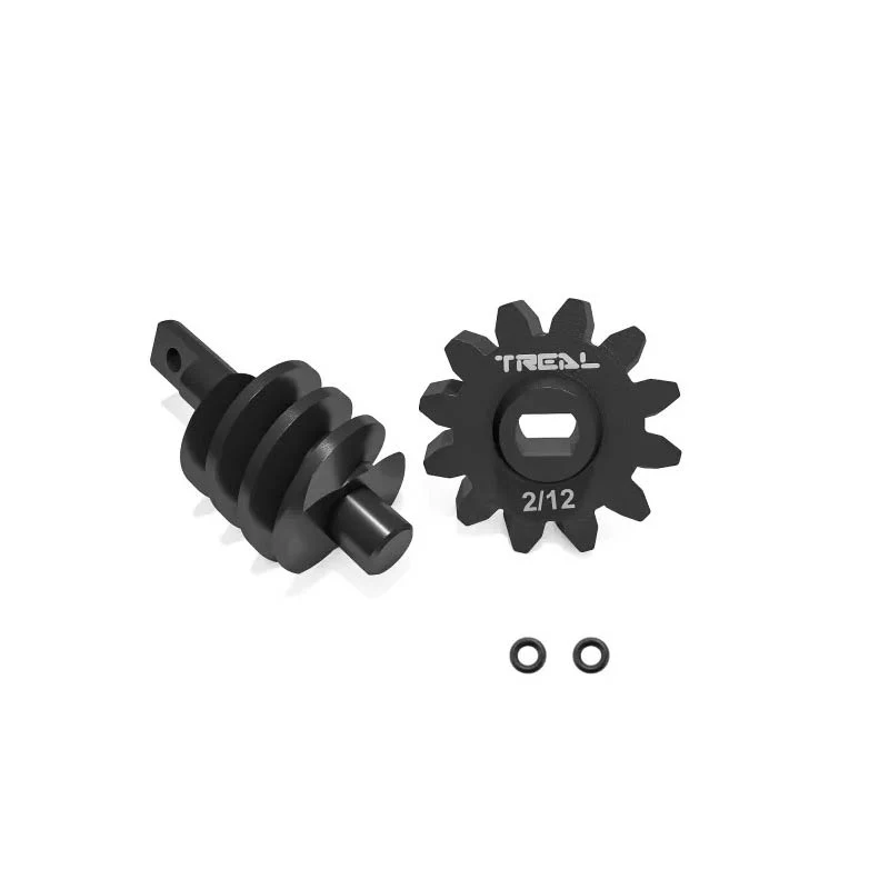 Treal Axial SCX24 Steel Gears Overdrive OD Differential Gears 2/12T