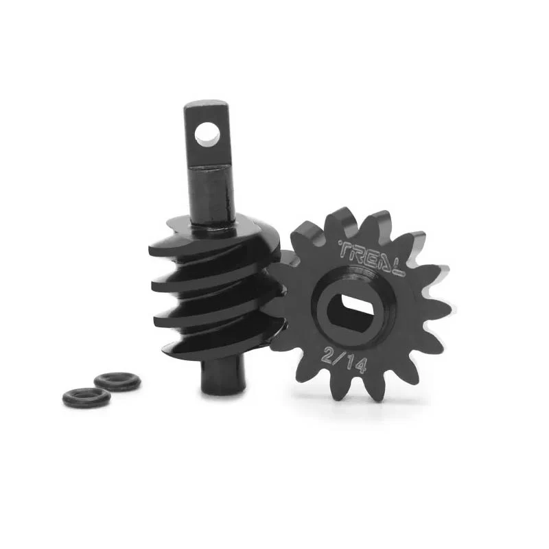 Treal Axial SCX24 Steel Gears Overdrive OD Differential Gears 2/14T