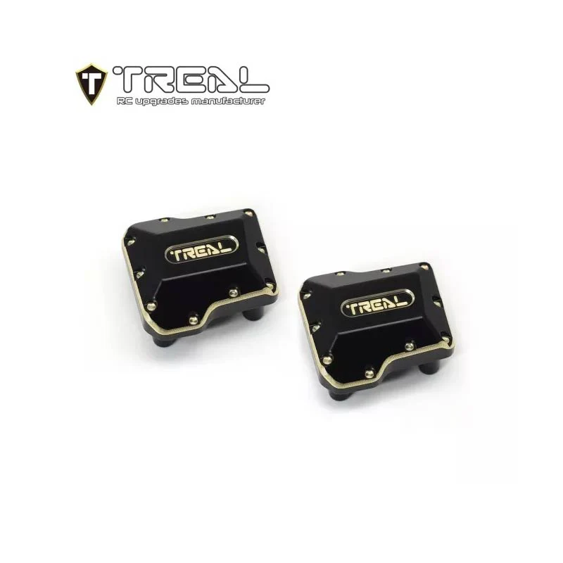 TREAL Brass Axle Diff Covers (2P) CNC Machined Heavy Weight 15.8g/pc Upgrades for 1/18 TRX-4M