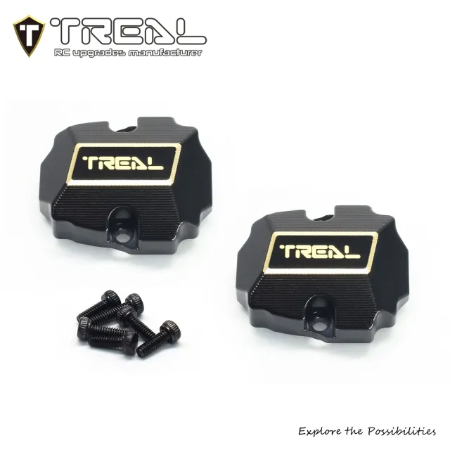 TREAL Brass Diff Cover Heavy Weight 13g/pc Front and Rear Axle Differential Covers (2P) for Redcat Racing 1/18 Ascent 18 - Image 2