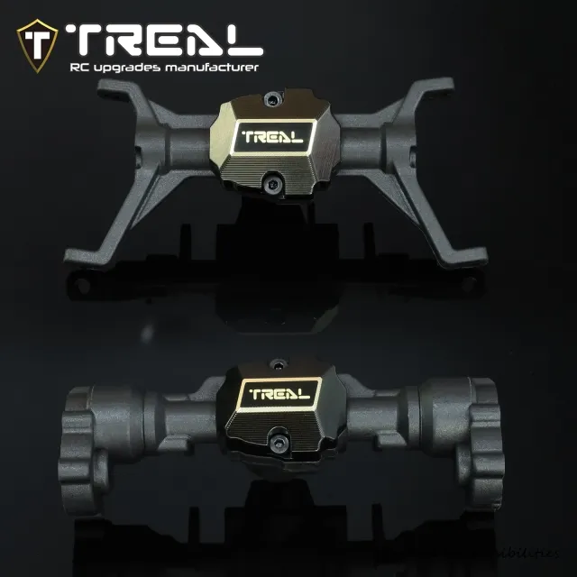 TREAL Brass Diff Cover Heavy Weight 13g/pc Front and Rear Axle Differential Covers (2P) for Redcat Racing 1/18 Ascent 18 - Image 3