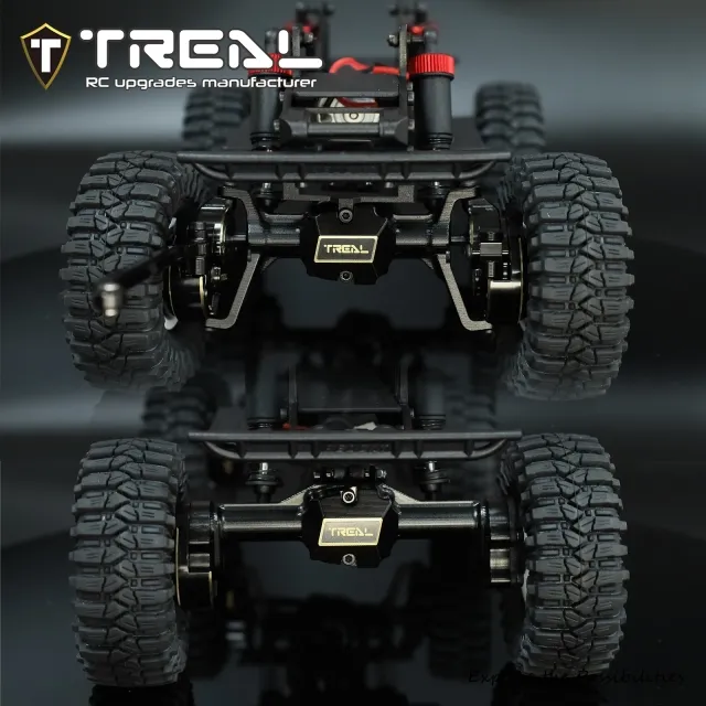TREAL Brass Diff Cover Heavy Weight 13g/pc Front and Rear Axle Differential Covers (2P) for Redcat Racing 1/18 Ascent 18 - Image 4