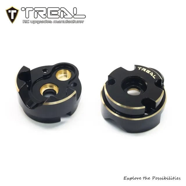 TREAL Brass Outer Portal Cover Heavy Weight 47.4g/Pair Front or Rear External Portal Housings (2P) for 1/18 Redcat Ascent 18 Crawler - Image 2