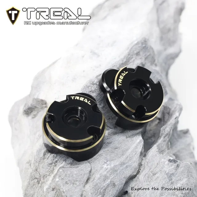 TREAL Brass Outer Portal Cover Heavy Weight 47.4g/Pair Front or Rear External Portal Housings (2P) for 1/18 Redcat Ascent 18 Crawler - Image 3