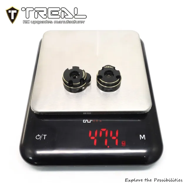 TREAL Brass Outer Portal Cover Heavy Weight 47.4g/Pair Front or Rear External Portal Housings (2P) for 1/18 Redcat Ascent 18 Crawler - Image 4