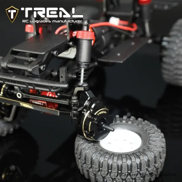 TREAL Brass Outer Portal Cover Heavy Weight 47.4g/Pair Front or Rear External Portal Housings (2P) for 1/18 Redcat Ascent 18 Crawler - Image 5