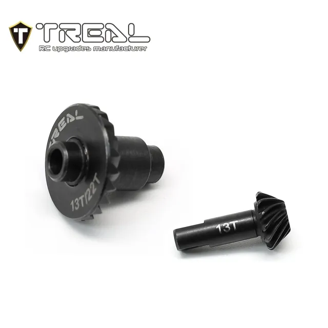 TREAL Harden Steel Axle Ring & Pinion Overdrive Gears Set 13T/22T w Spool Locker for 1/18 TRX-4M