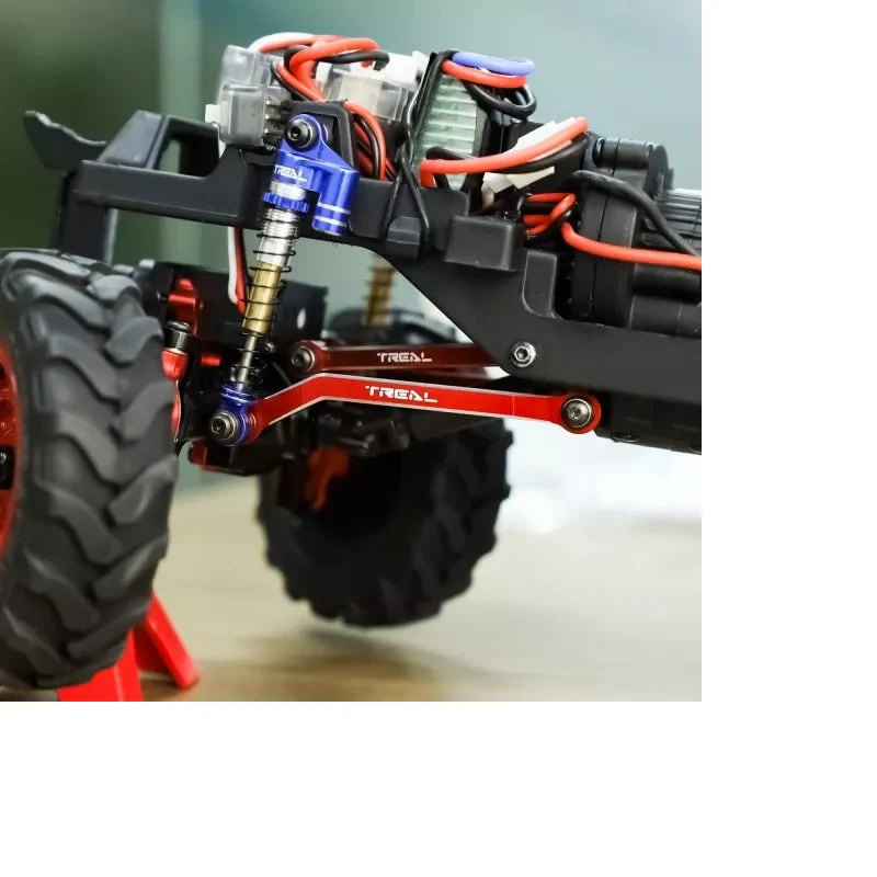 Treal High Clearance Links - Alu 7075 Chassis Lower Linkages For 1/24 FMS FCX24 (Red) - Image 3