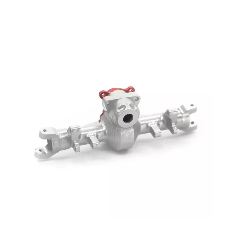 Treal Front Axle Housing Alu 7075 Diff Housing For Axial SCX24 Deadbolt C10 Jeep Betty Gladiator (Silver-Red) - Image 3