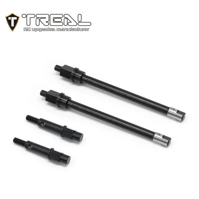 TREAL Steel Rear CVD Shafts (2pcs) for SCX24 Rear Portal Axles