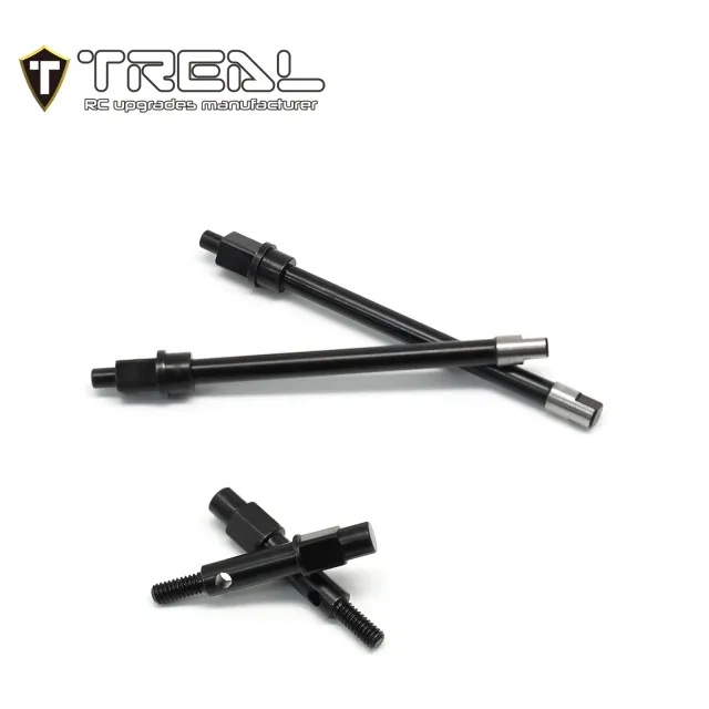 TREAL Steel Rear CVD Shafts (2pcs) for SCX24 Rear Portal Axles - Image 2