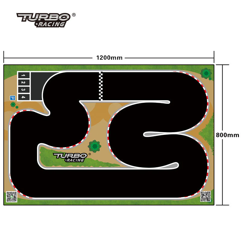 Turbo Racing 1:76 Racing Car Track Mat 1200 x 800mm - Image 2