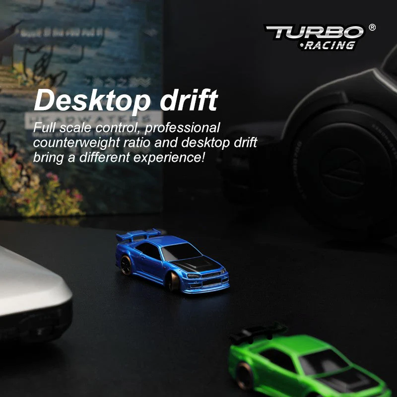 Turbo Racing C64 1:76 Drift Car - BLUE - Image 8