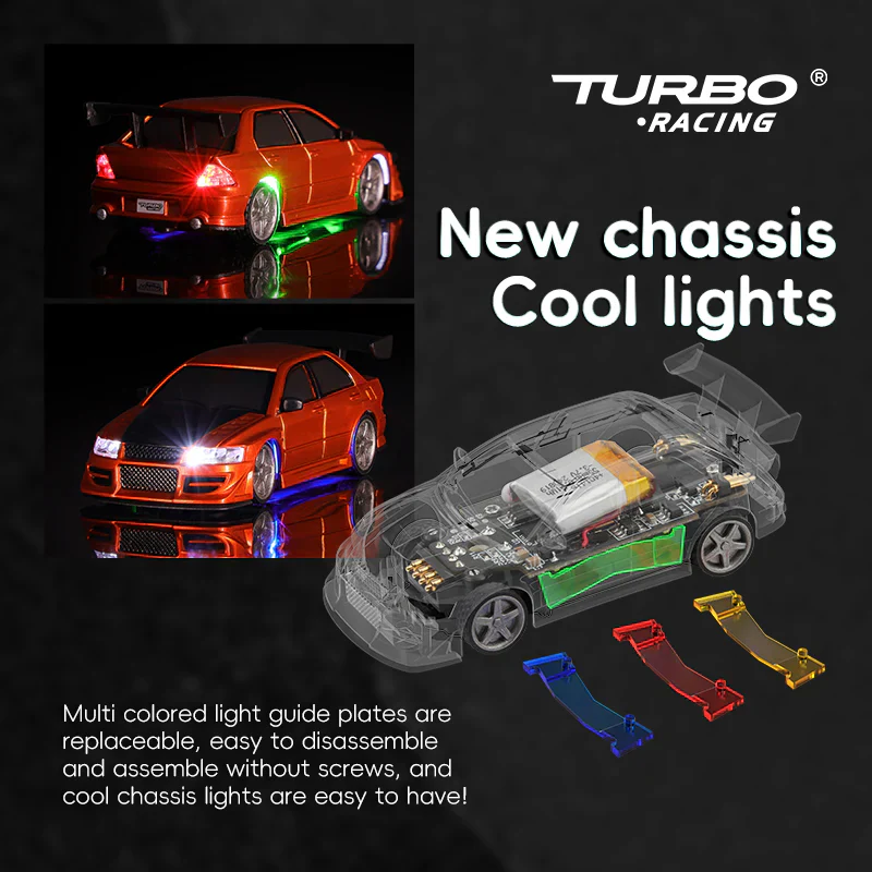 Turbo Racing C76 1/76 RC Sports Car Mini Racing - Red - Image 6