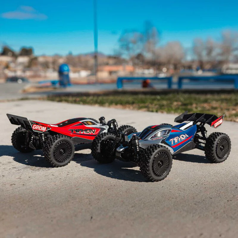 ARRMA TYPHON GROM ARRMA MEGA 380 Brushed 4X4 Small Scale Buggy RTR with Battery & Charger - Blue/Silver - Image 22