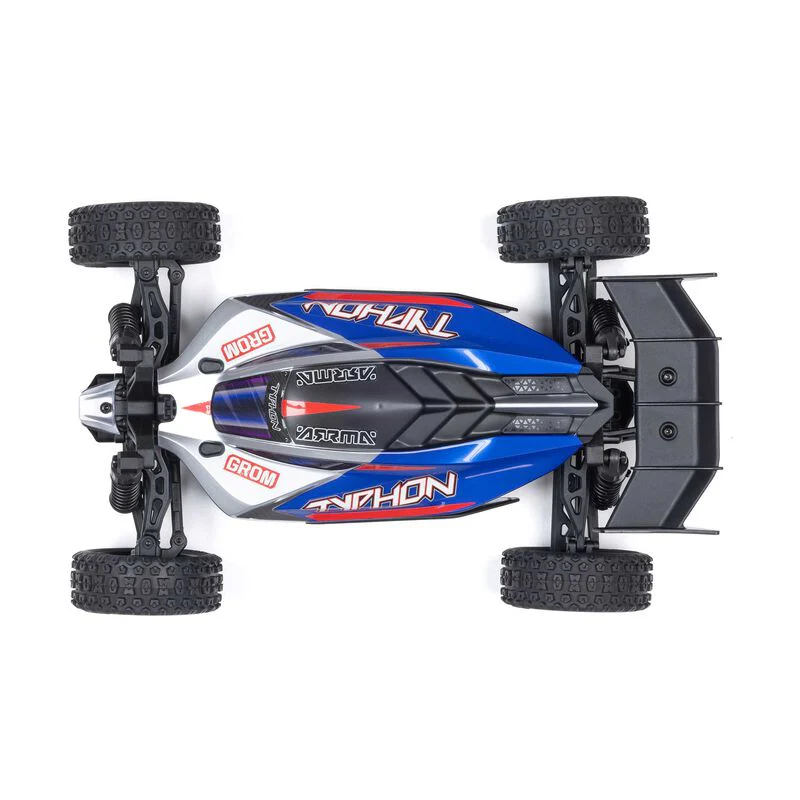 ARRMA TYPHON GROM ARRMA MEGA 380 Brushed 4X4 Small Scale Buggy RTR with Battery & Charger - Blue/Silver - Image 4