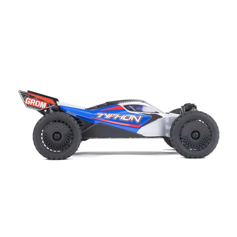 ARRMA TYPHON GROM ARRMA MEGA 380 Brushed 4X4 Small Scale Buggy RTR with Battery & Charger - Blue/Silver - Image 9
