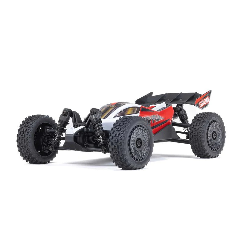 ARRMA 1/18 TYPHON GROM MEGA 380 Brushed 4X4 Small Scale Buggy RTR with Battery & Charger - Red/White - Image 3