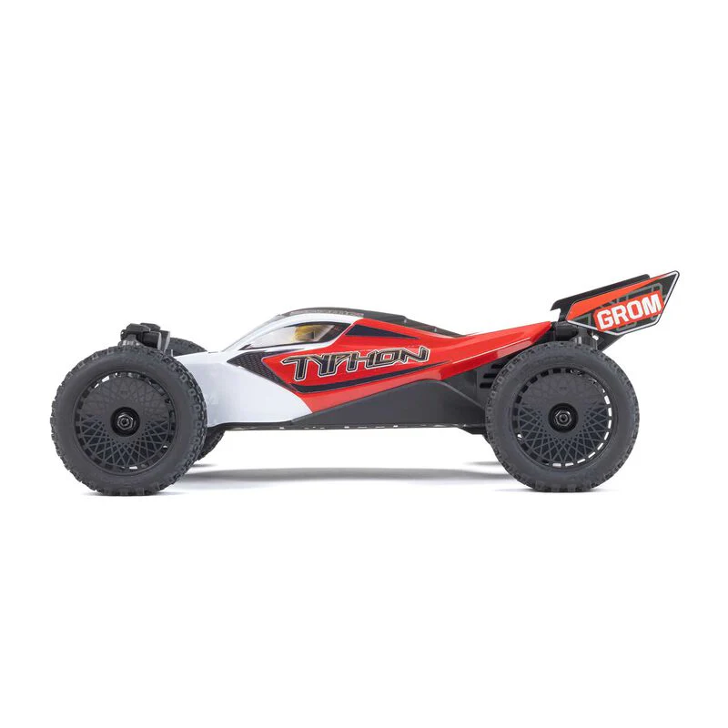 ARRMA 1/18 TYPHON GROM MEGA 380 Brushed 4X4 Small Scale Buggy RTR with Battery & Charger - Red/White - Image 4