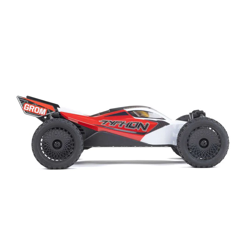 ARRMA 1/18 TYPHON GROM MEGA 380 Brushed 4X4 Small Scale Buggy RTR with Battery & Charger - Red/White - Image 5